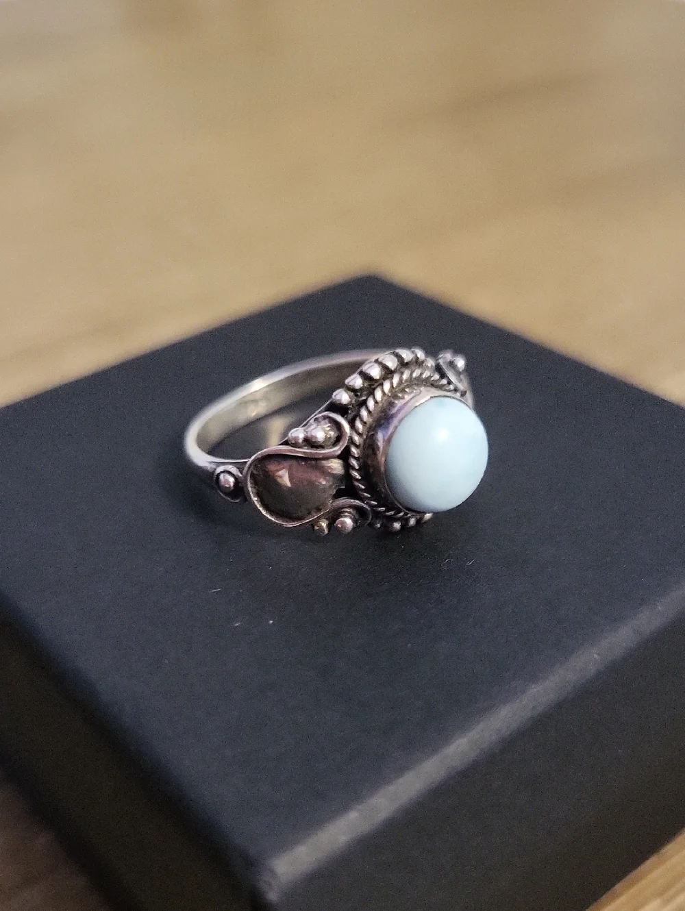 Sterling Silver Larimar Stone Ring